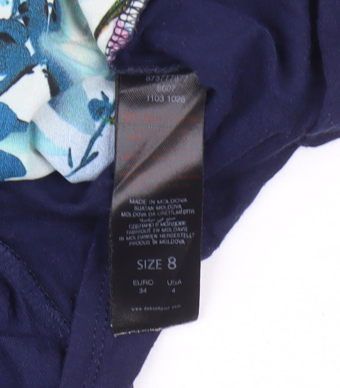 Red Herring Women's Multicolour Floral Blouse Size 8