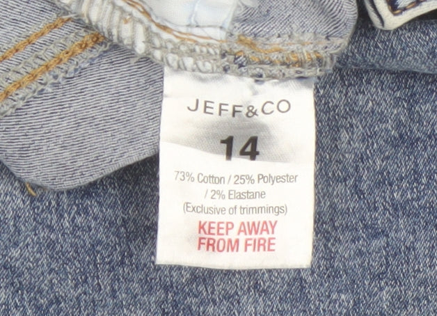 Jeff & Co Women's Blue Straight Jeans Size 14