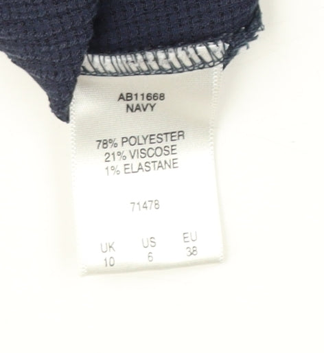 Cotton Traders Women's Navy 3/4 Sleeve Basic Tee