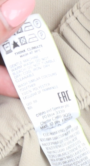 Marks & Spencer Women's Beige Chino Shorts Size 2