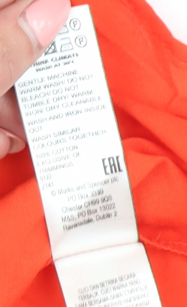 Marks & Spencer Women's Orange Blouse, Size 8