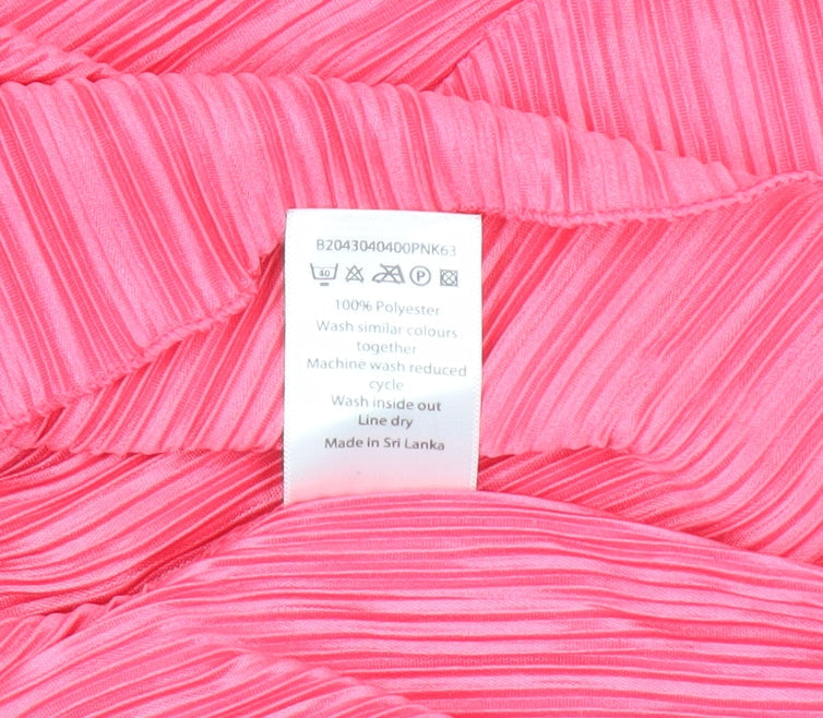 Bonmarché Women's Pink XL Blouse Short Sleeves