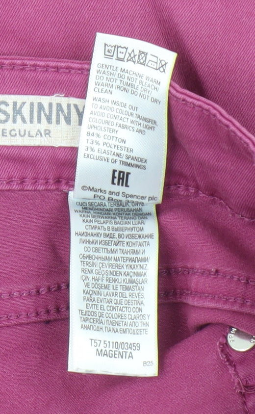 Marks & Spencer Women’s Purple Skinny Jeans Size 12