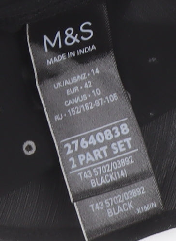 Marks & Spencer Women's Black Studded Button-Up Shirt