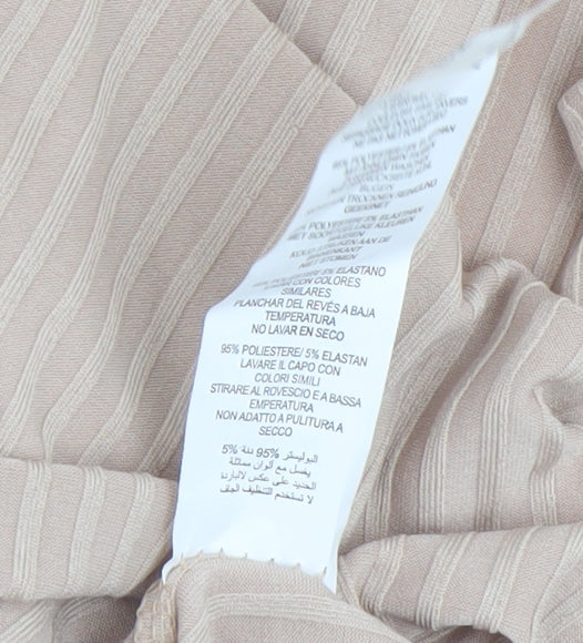I Saw It First Beige Long Sleeve Bodycon Dress