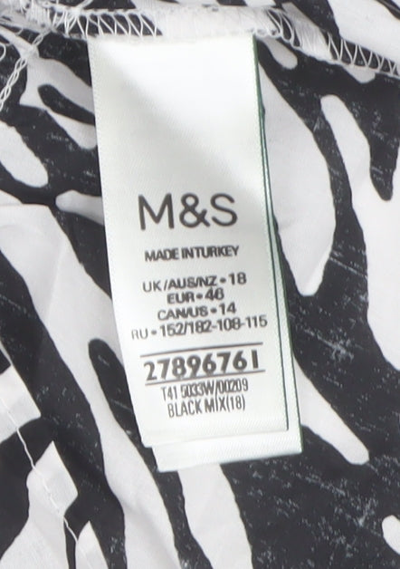 Marks & Spencer Zebra Print Camisole Blouse Size 18