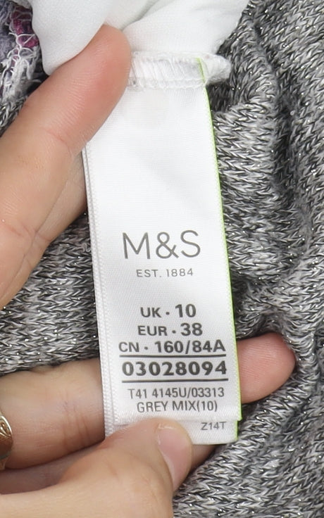 Marks & Spencer Women's Grey Pullover Jumper Size 10