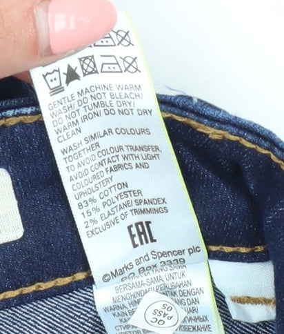 Marks & Spencer Women's Blue Skinny Jeans Size 8