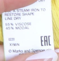 Marks & Spencer Yellow Off Shoulder Flutter Sleeve Blouse
