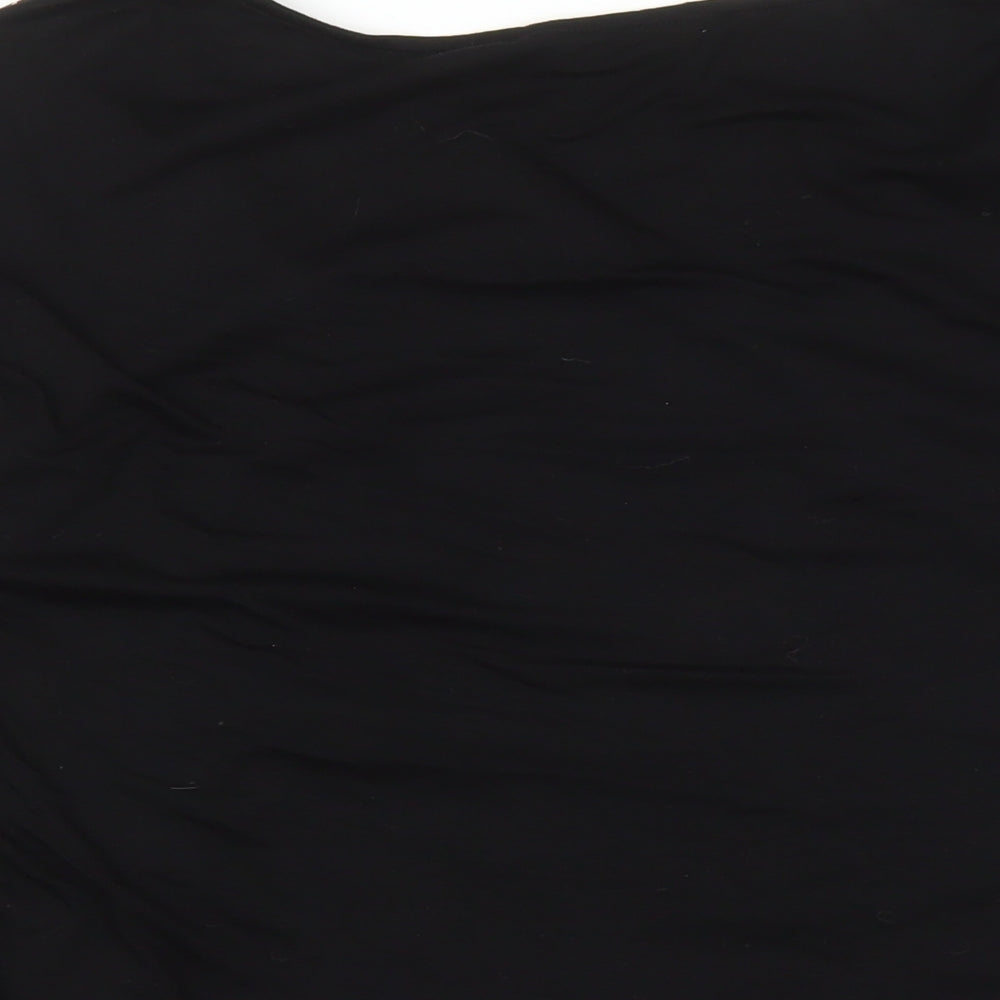 Roman Womens Black Geometric Polyester Basic Blouse Size 18 V-Neck - Star Pattern