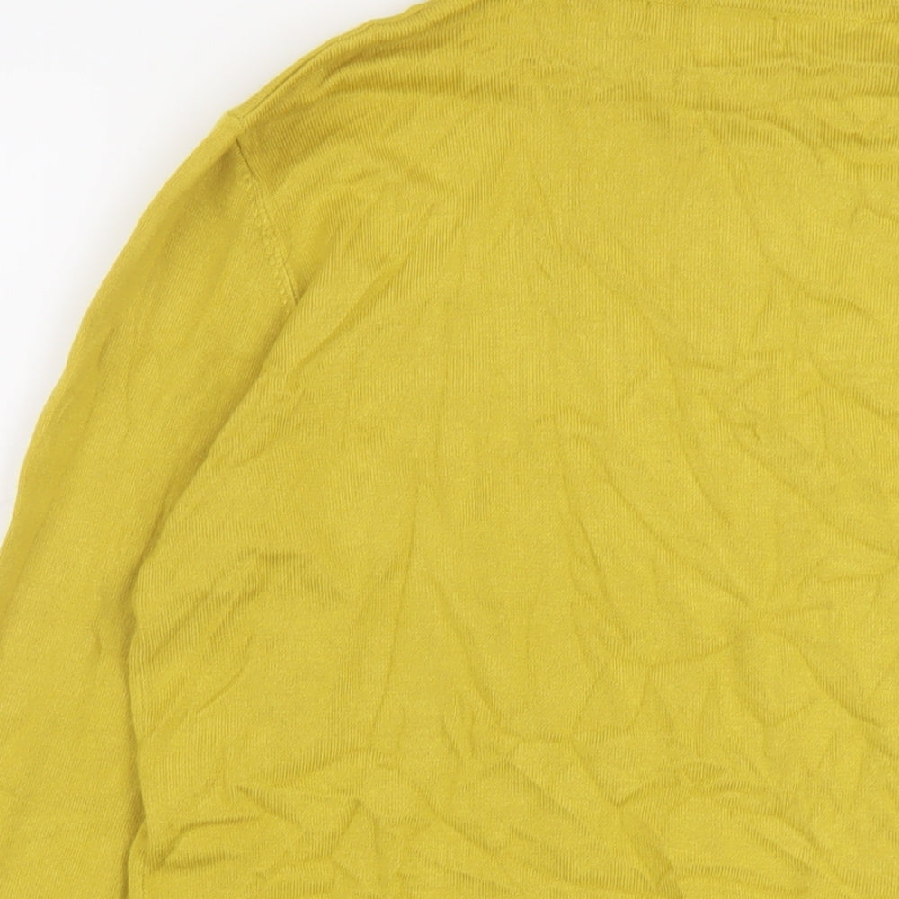 Paramour Womens Yellow Roll Neck Viscose Pullover Jumper Size M