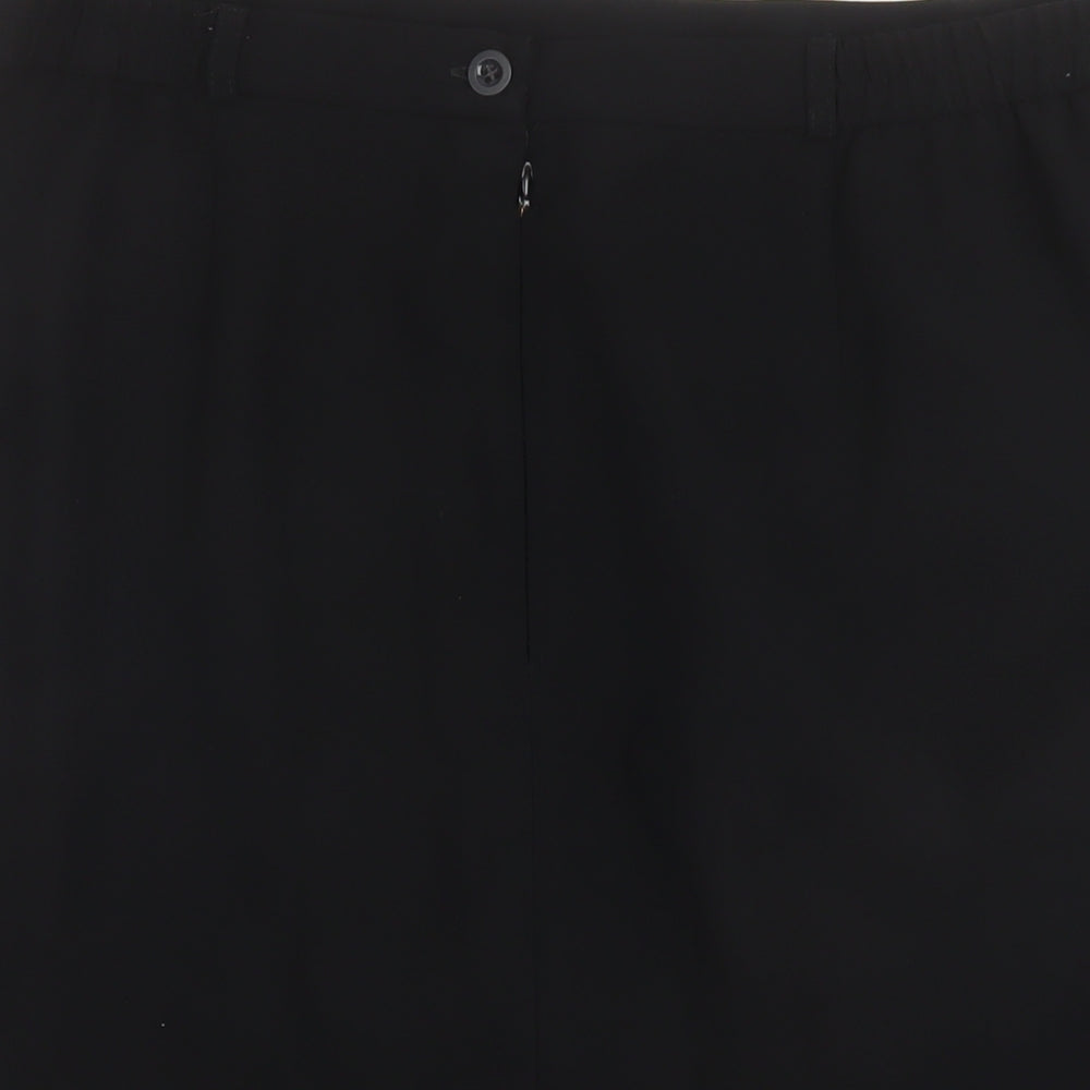Dunnes Stores Womens Black Polyester A-Line Skirt Size 37 in Zip