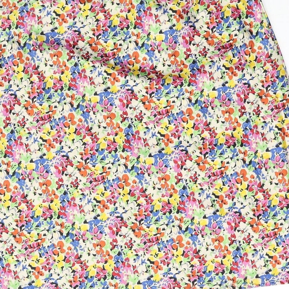 Topshop Womens Multicoloured Floral Polyester Mini Skirt Size 8