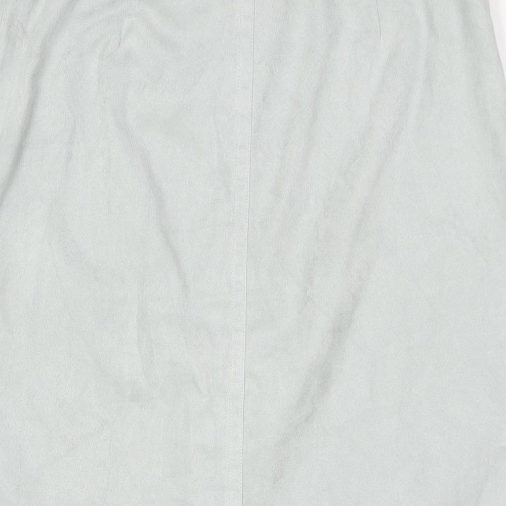NEXT Womens Blue Polyester A-Line Skirt Size 10 Zip