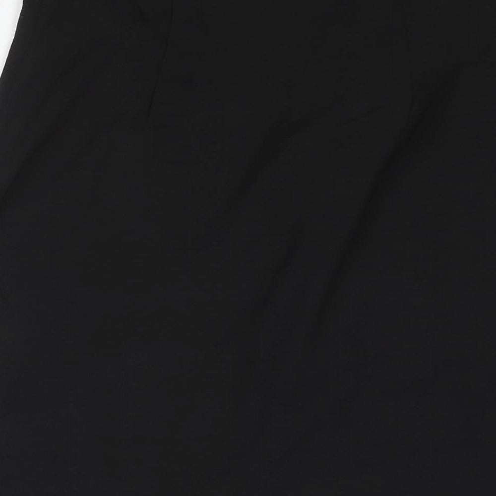 Rae Womens Black Polyester Wrap Skirt Size 8 Tie - Frill