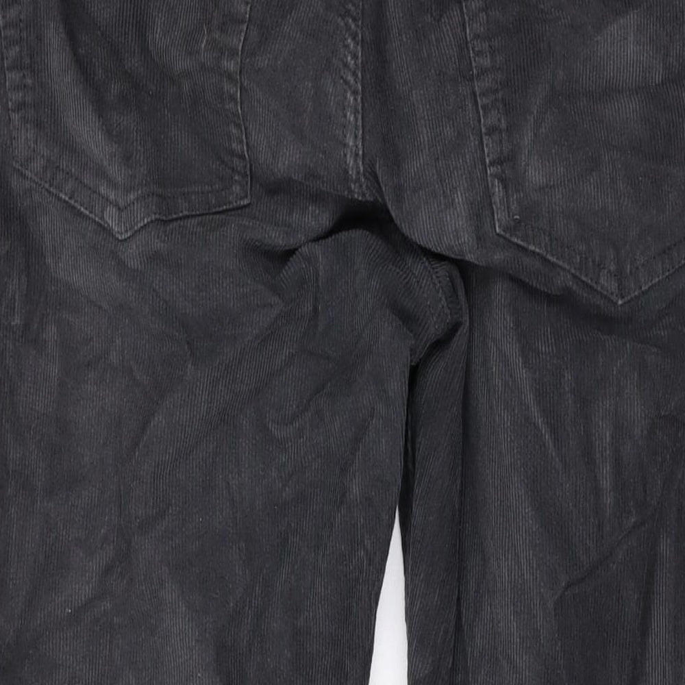 M&Co Womens Grey Cotton Trousers Size 32 in L26 in Regular Zip