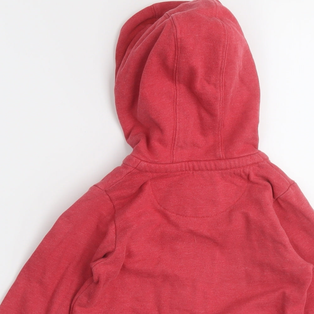 Marks & Spencer Boys Orange Cotton Full Zip Hoodie Size 2 Years Zip