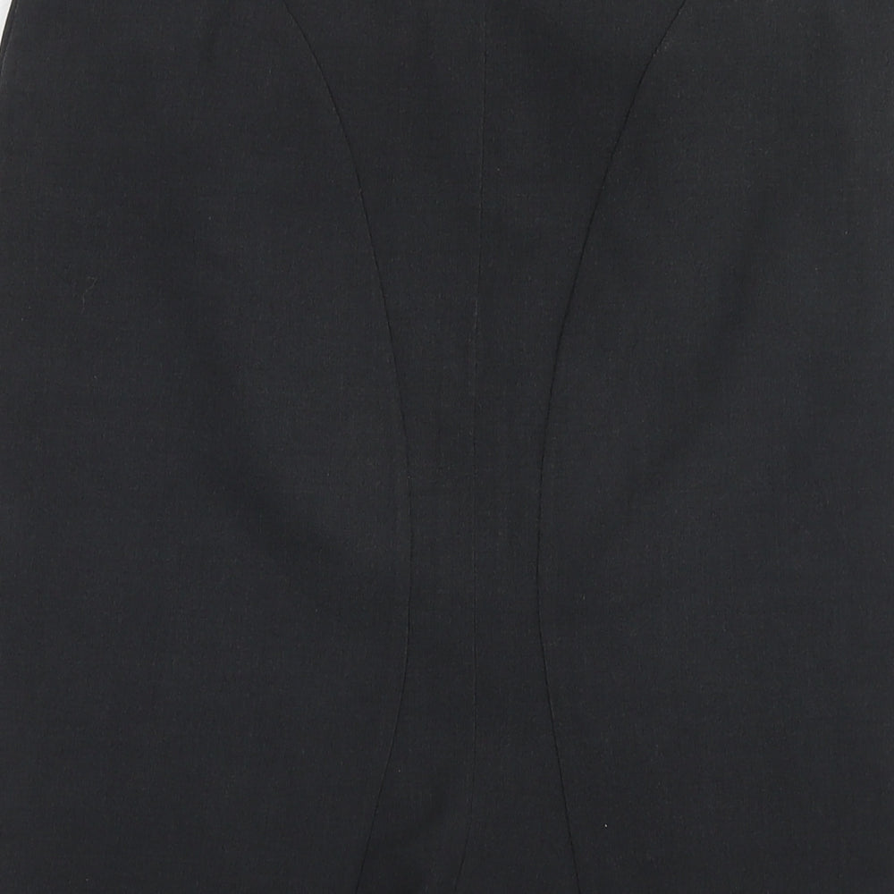 Marks & Spencer Womens Grey Polyester A-Line Skirt Size 8 Zip
