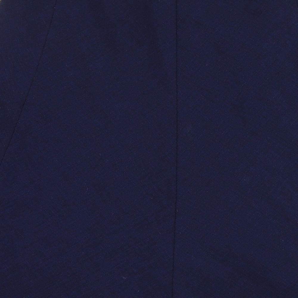 EWM Womens Blue Polyester A-Line Skirt Size 10