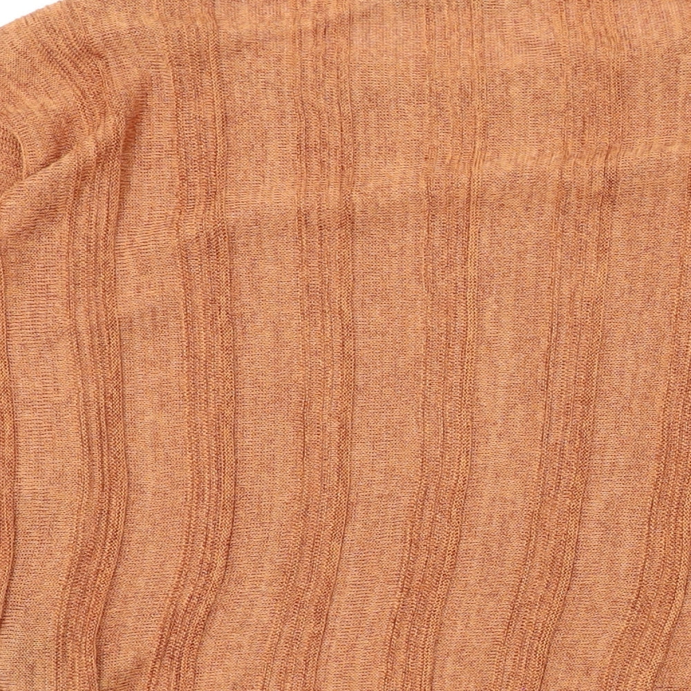 Marks & Spencer Womens Orange Round Neck Viscose Pullover Jumper Size 10