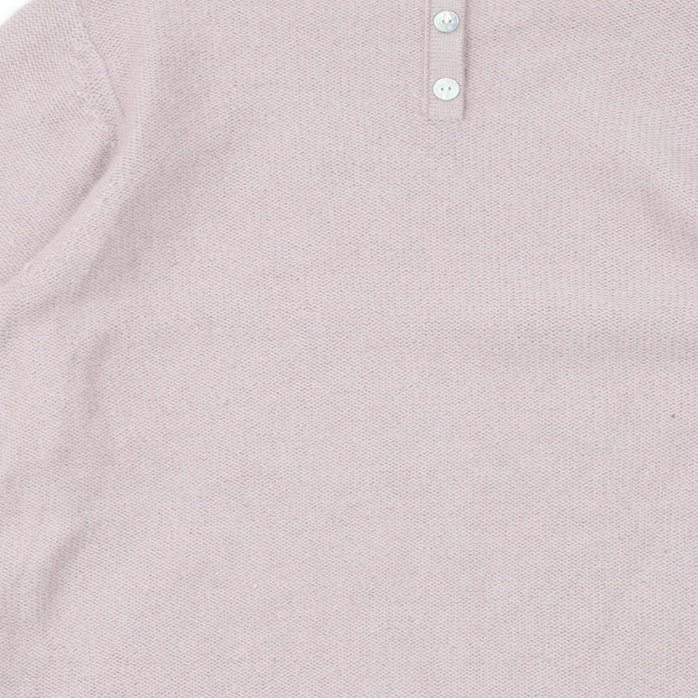 Gharani Strok Womens Pink Round Neck Nylon Pullover Jumper Size L