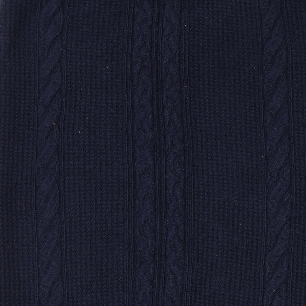 Marks & Spencer Womens Blue Acrylic Straight & Pencil Skirt Size M