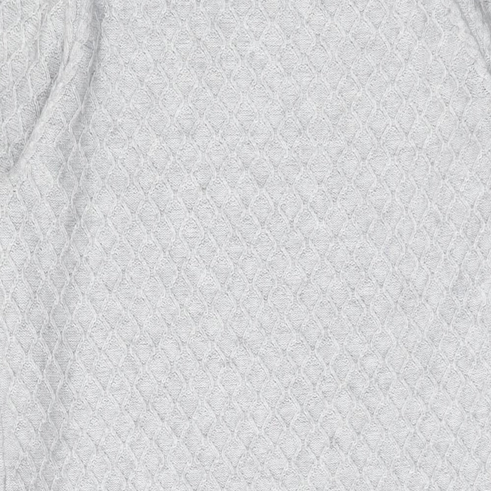 Object Womens Grey Round Neck Viscose Pullover Jumper Size S
