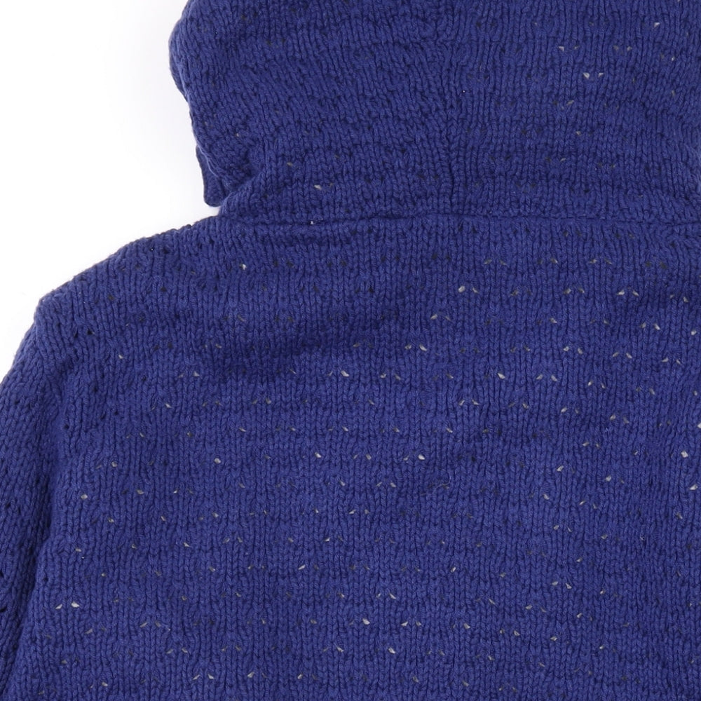 Pull&Bear Mens Blue Jacket Coatigan Size L Hook & Eye