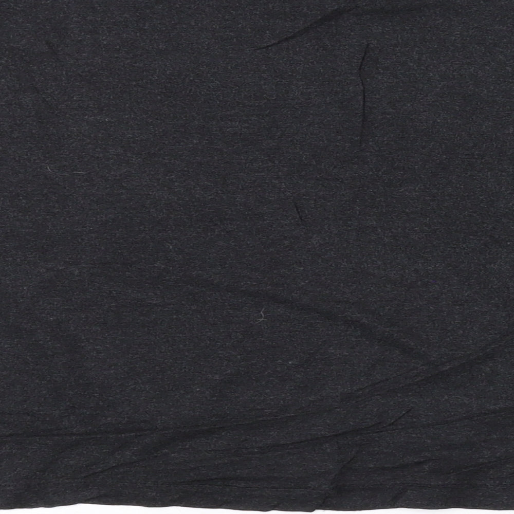 H&M Womens Grey Viscose Basic T-Shirt Size XS Round Neck