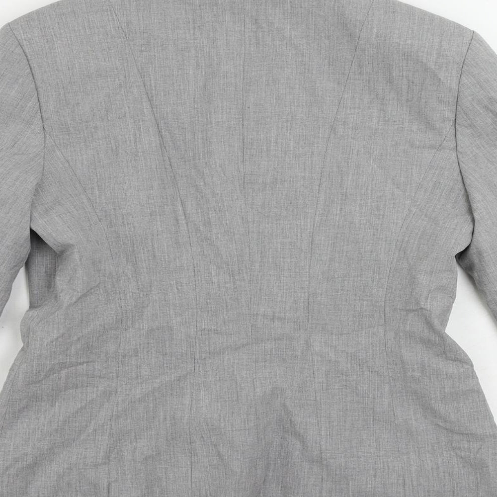 APANAGE Womens Grey Jacket Blazer Size 8 Button