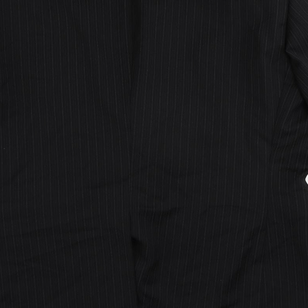 NEXT Mens Black Striped Wool Jacket Suit Jacket Size 44 Regular