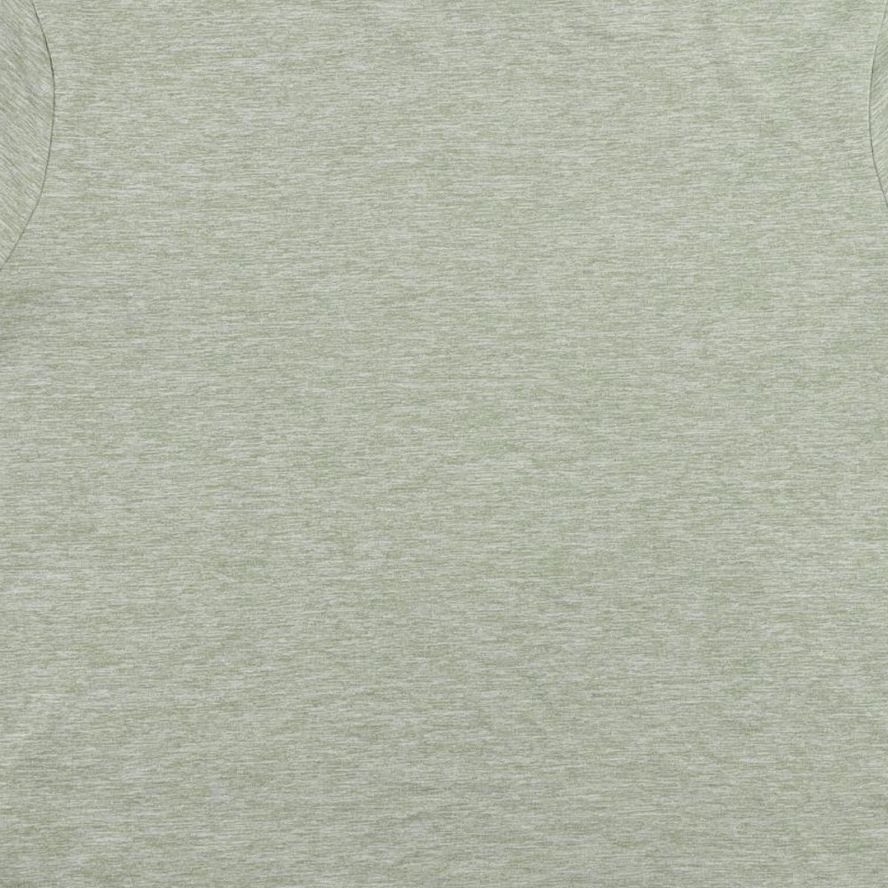 Skechers Womens Green Polyester Basic T-Shirt Size M Crew Neck