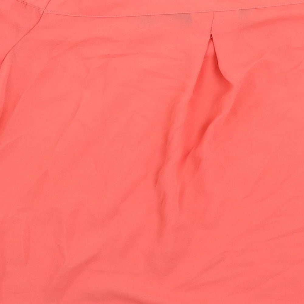 Dorothy Perkins Womens Pink Polyester Basic Blouse Size 8 Off the Shoulder