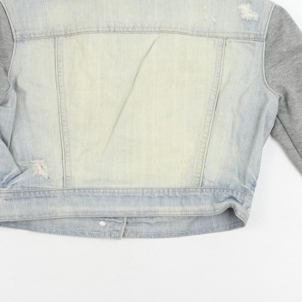 Krisp Womens Blue Jacket Size 8 Button