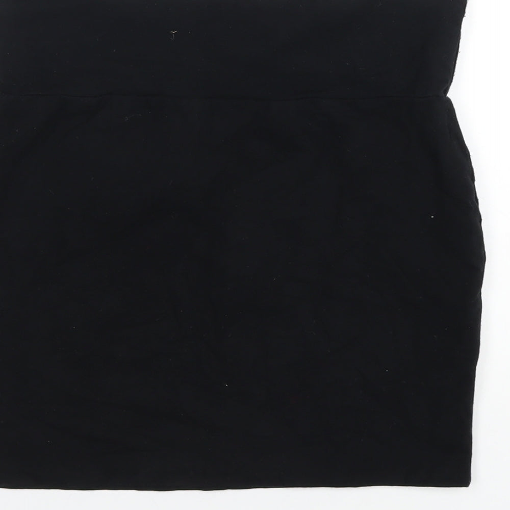 Warehouse Womens Black Cotton Straight & Pencil Skirt Size 10