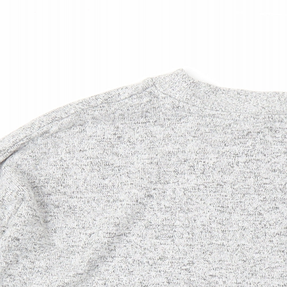 NEXT Womens Grey Round Neck Viscose Pullover Jumper Size 10