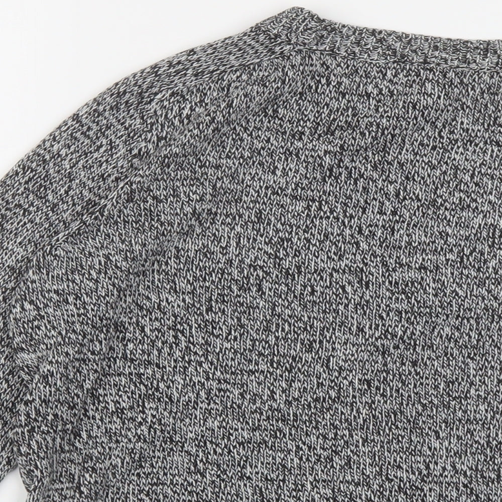 H&M Womens Grey Round Neck Acrylic Pullover Jumper Size S