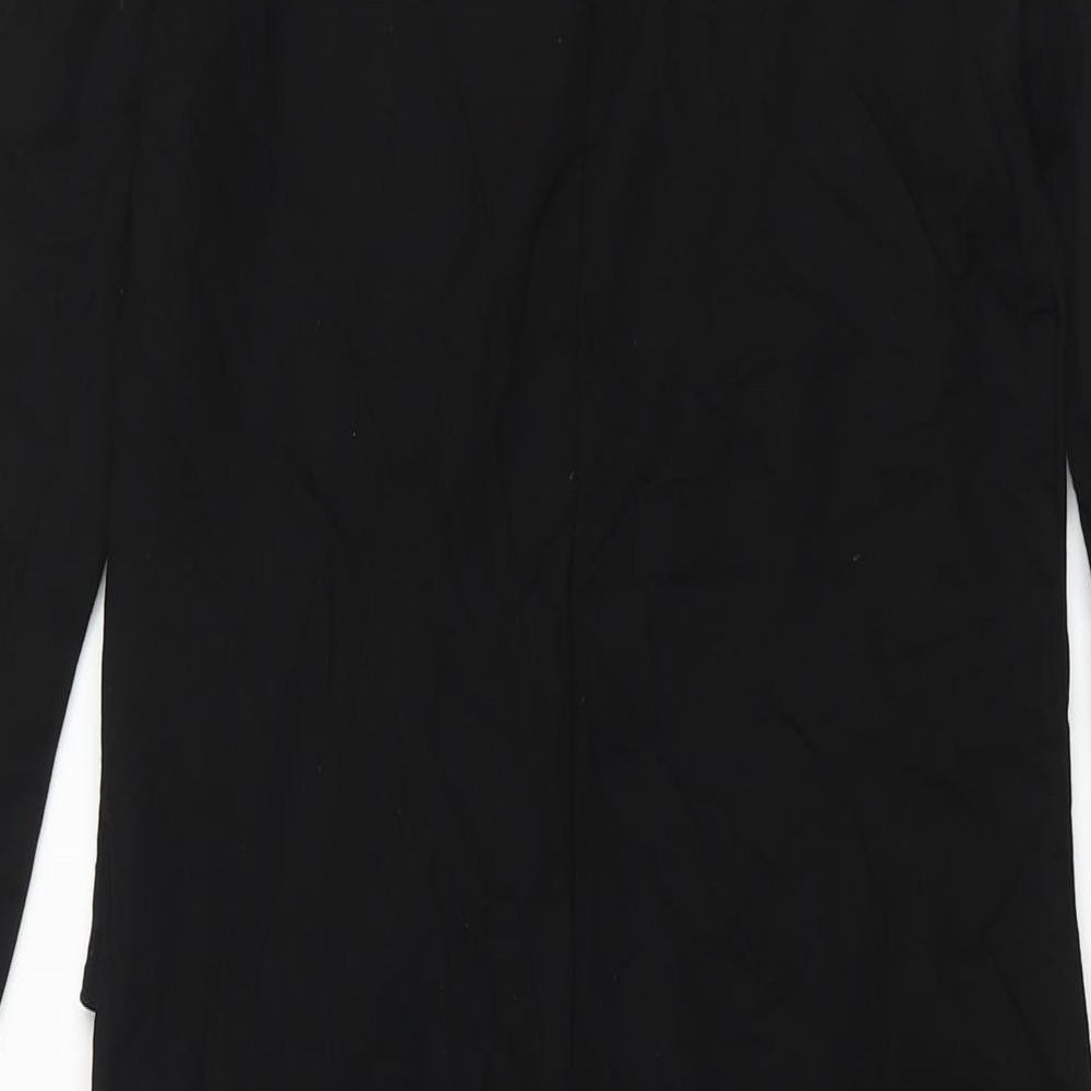 Marks & Spencer Womens Black Modal Sheath Size 6 Round Neck Pullover - Knot Detail
