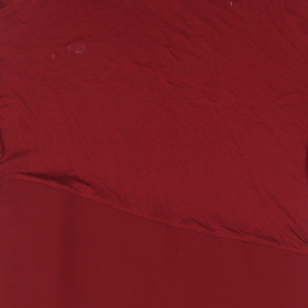 Phase Eight Womens Red Viscose Basic Blouse Size 8 Round Neck