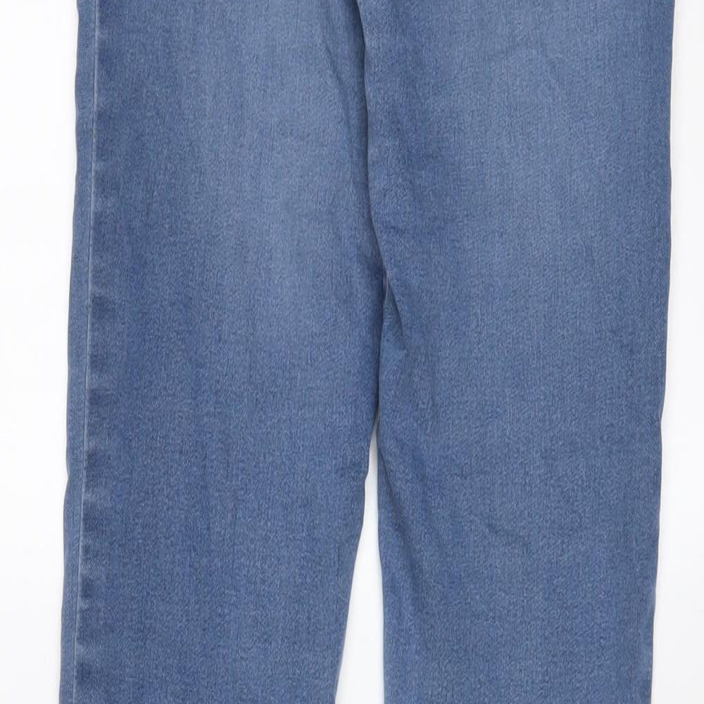 Papaya Womens Blue Cotton Skinny Jeans Size 10 L28 in Regular Zip