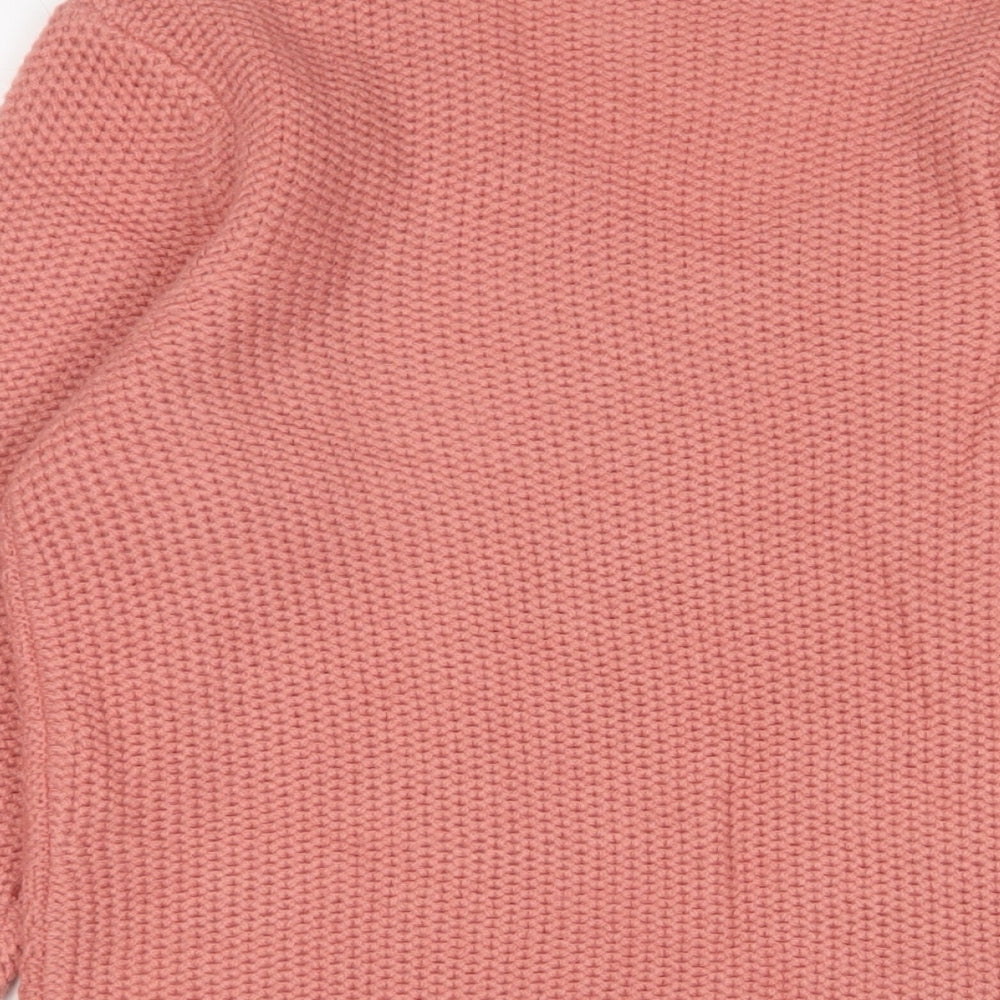 Damart Womens Pink V-Neck Acrylic Pullover Jumper Size 12