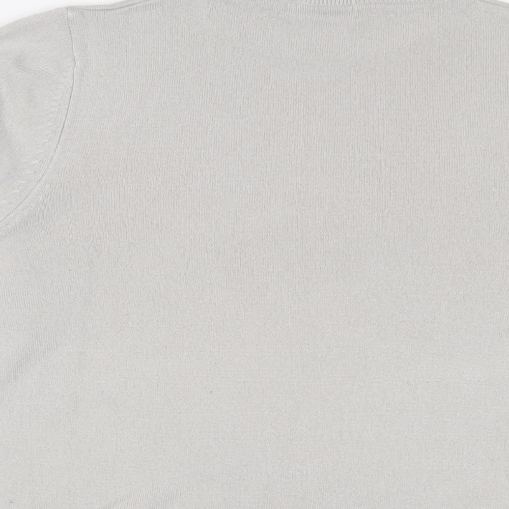 Marks & Spencer Womens Grey Round Neck Acrylic Pullover Jumper Size 14