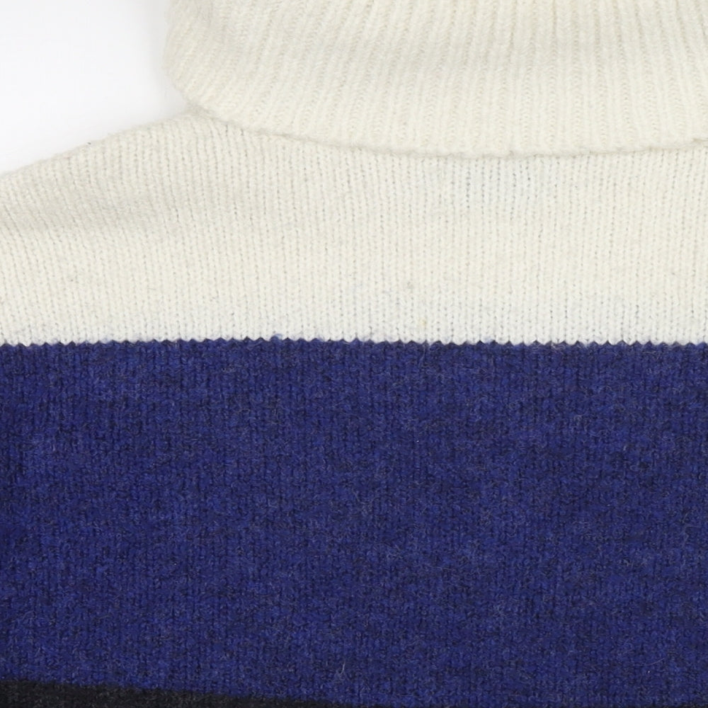 Only Womens Multicoloured Roll Neck Polyester Pullover Jumper Size M