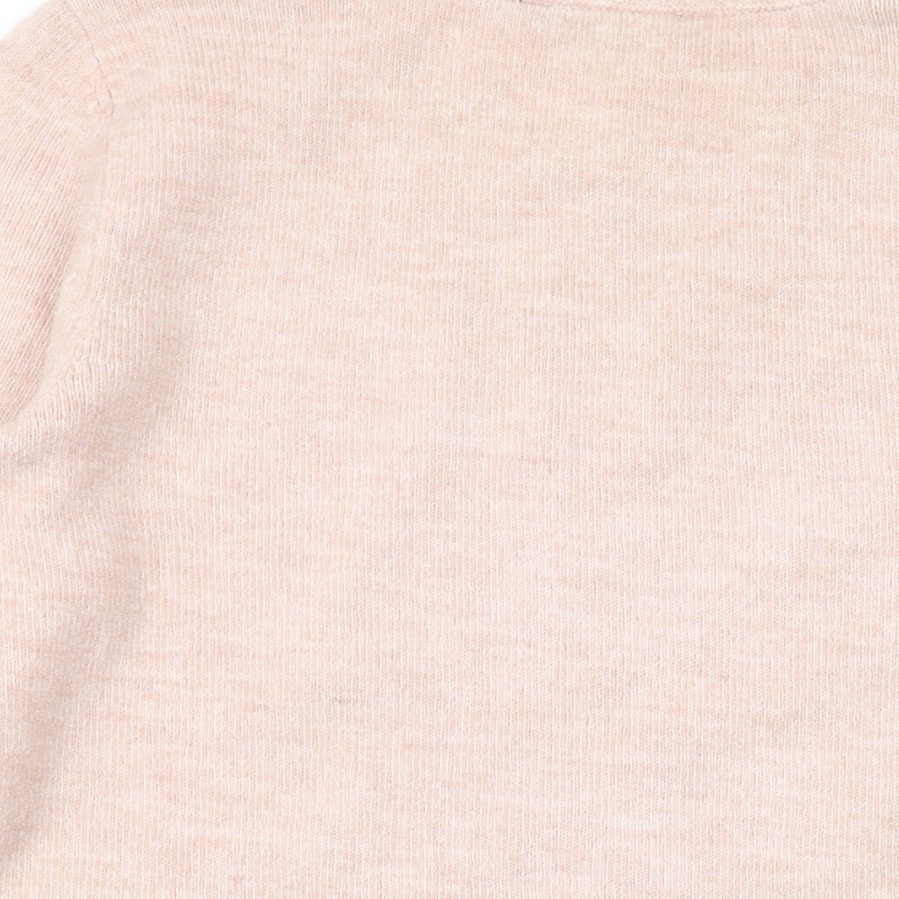 Maine New England Womens Pink Round Neck Polyester Pullover Jumper Size 10