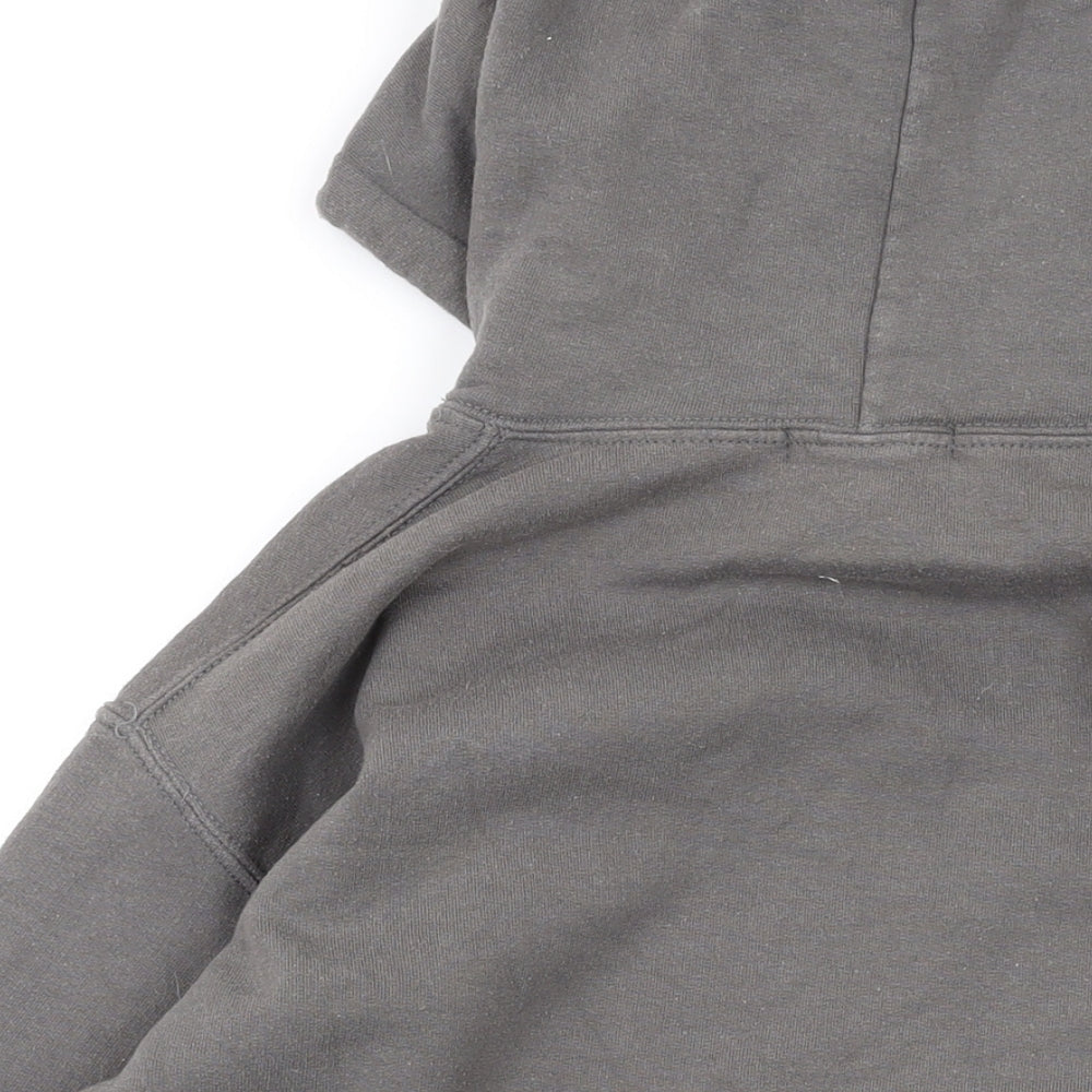 Missy Empire Womens Grey Cotton Pullover Hoodie Size 6 Pullover