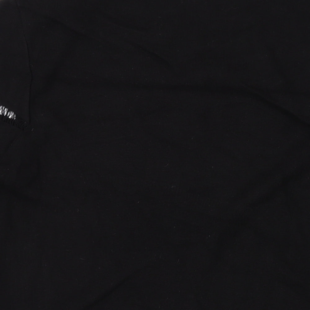 Marks & Spencer Womens Black Round Neck Viscose Pullover Jumper Size 12