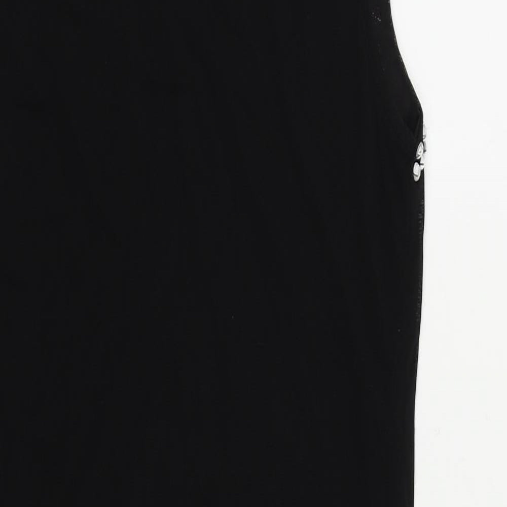 Select Womens Black Polyester Shift Size L Boat Neck Pullover - Embellished