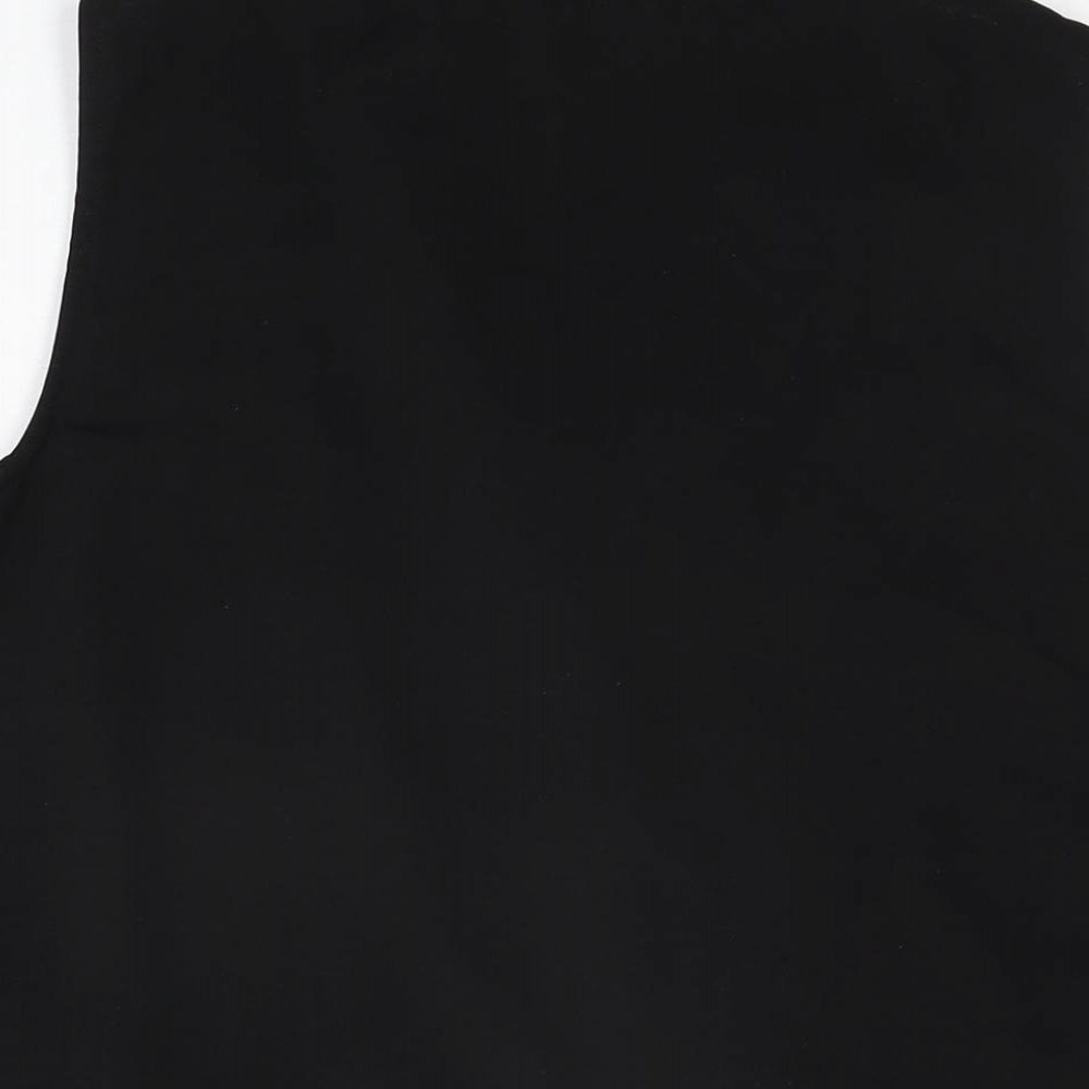 Wallis Womens Black Polyester Basic T-Shirt Size 16 V-Neck