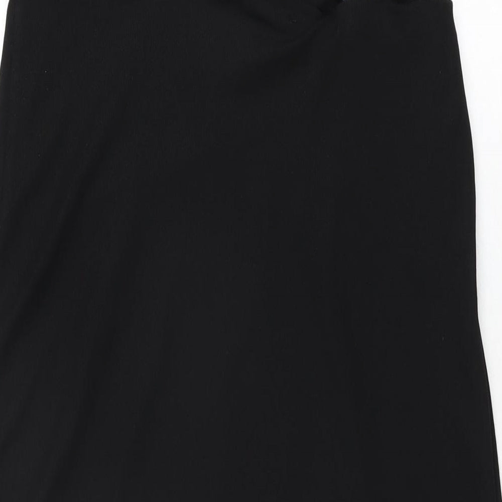 Zara Womens Black Polyester Shift Size S V-Neck Pullover