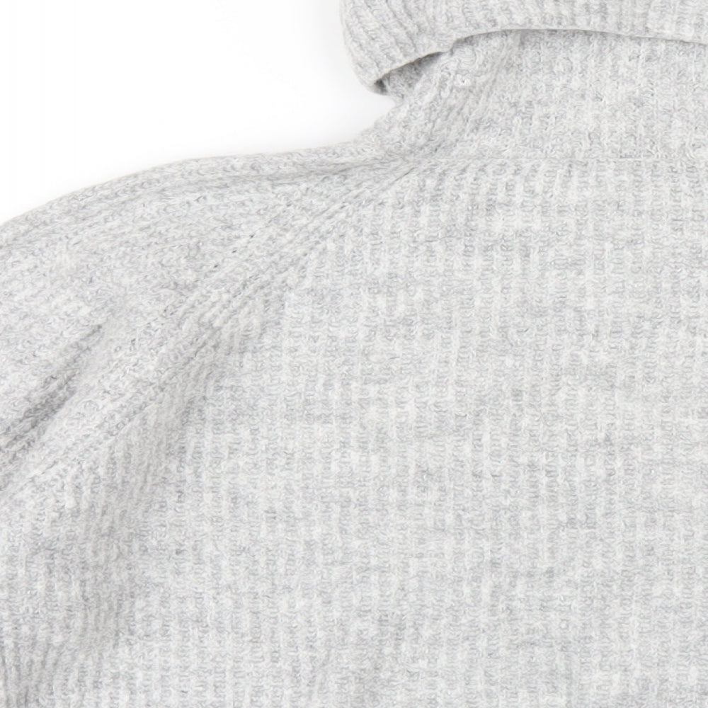 Subduded Womens Grey Roll Neck Acrylic Pullover Jumper One Size